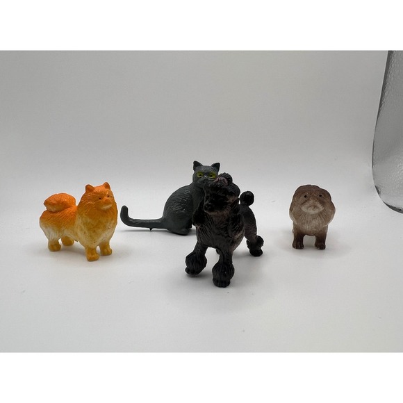 Lot Of 3 PVC Puppies In My Pocket + 1 Kitties In My Pocket Pencil Topper Figures - Picture 1 of 10